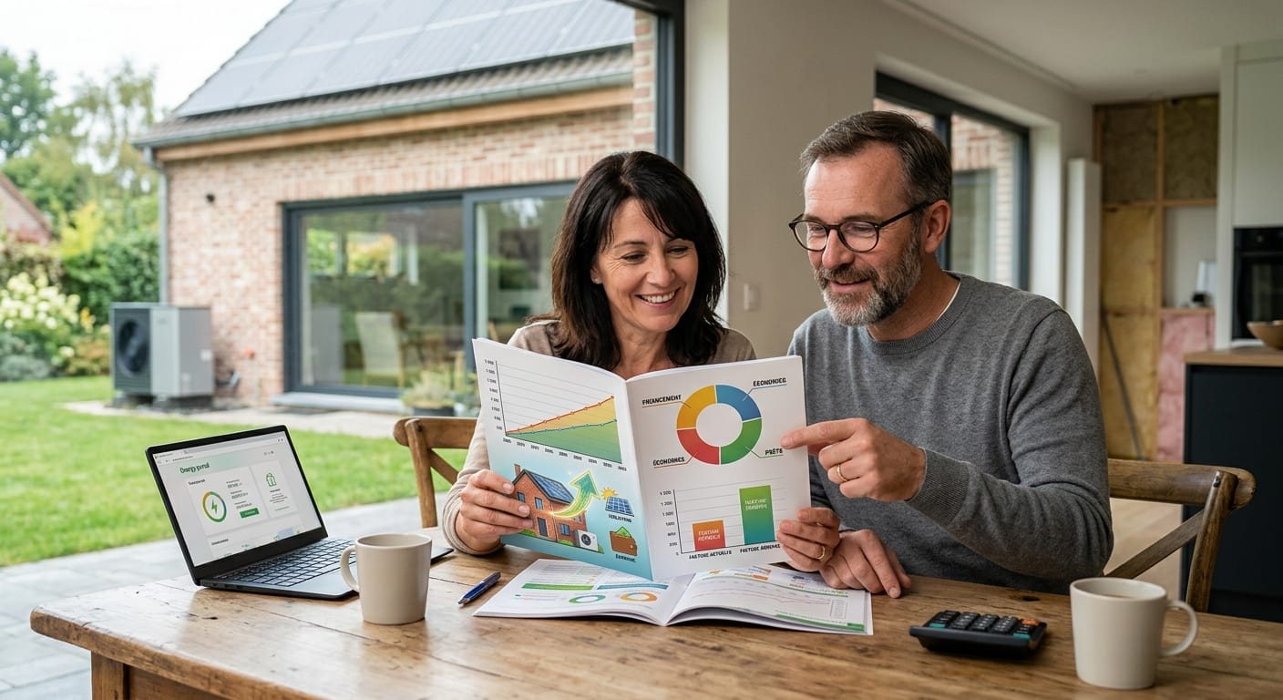Couverture du guide pratique pour réussir l'autofinancement de sa rénovation maison en Wallonie avec graphiques financiers
